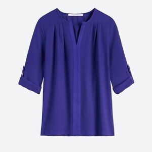 Collective Concepts V Neck Blouse Size M Cobalt NWOT